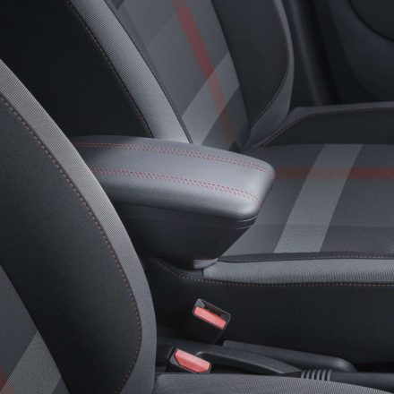 RATI ARMSTER 3 armrest FIAT 500 2016-  [black,vegan leather,red stitching]